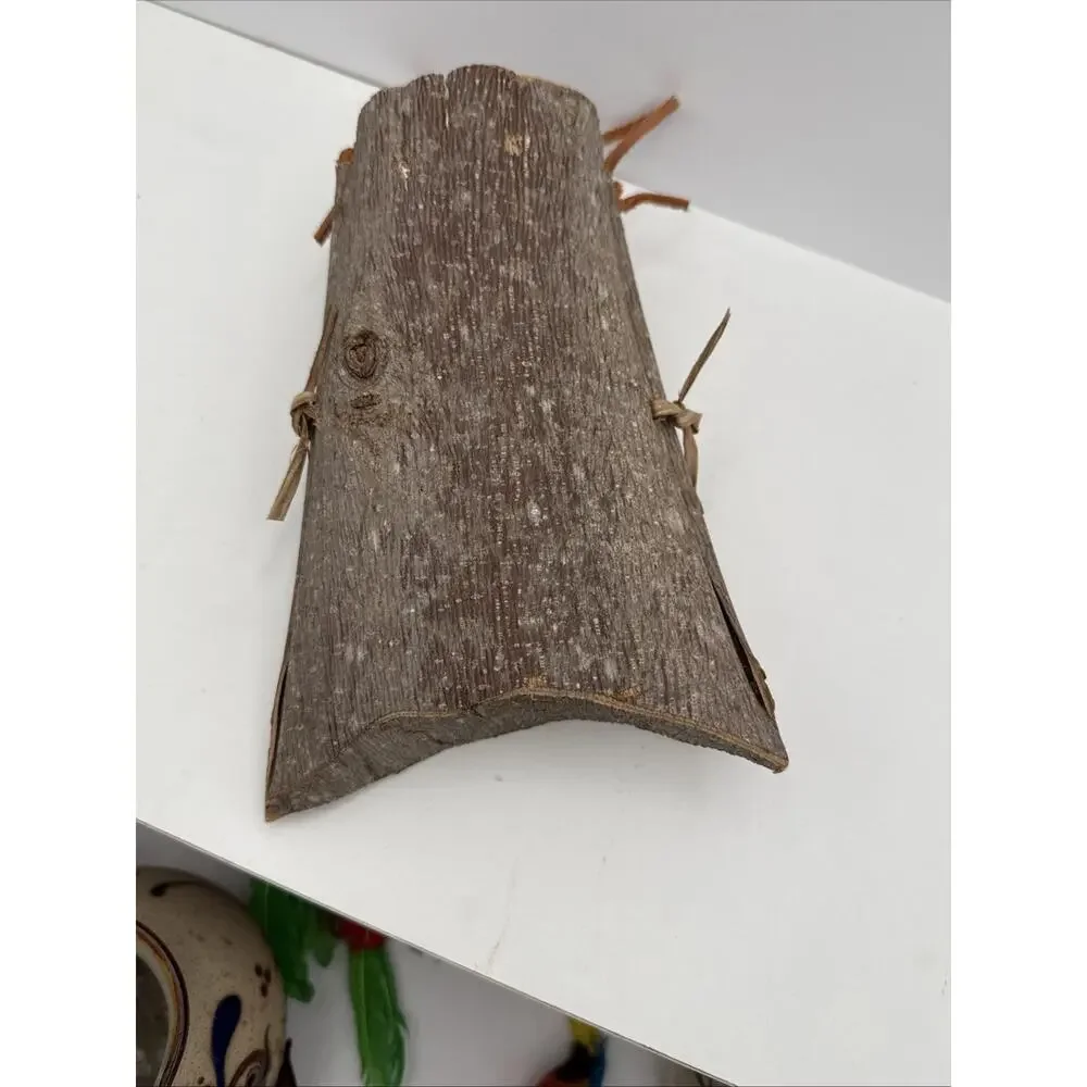 Rustic Primitive Native Appalachian Ethnic Tree Bark Berry‎ Gathering Basket 8x6